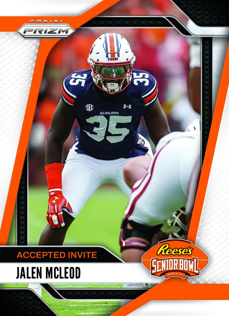 Reese's Senior Bowl (@seniorbowl) on Twitter photo Officially Accepted! LB Jalen McLeod <a href="/_JayRashaan/">Jalen Mcleod</a> from <a href="/AuburnFootball/">Auburn Football</a> is headed to the 2025 Reese's Senior Bowl #WarEagle 🦅 #AuburnMade #BestOfTheBest #TheDraftStartsInMOBILE™️
@JimNagy_SB <a href="/PaniniAmerica/">Panini America</a> #RatedRookie Officially Accepted! LB Jalen McLeod <a href="/_JayRashaan/">Jalen Mcleod</a> from <a href="/AuburnFootball/">Auburn Football</a> is headed to the 2025 Reese's Senior Bowl #WarEagle 🦅 #AuburnMade #BestOfTheBest #TheDraftStartsInMOBILE™️
@JimNagy_SB <a href="/PaniniAmerica/">Panini America</a> #RatedRookie