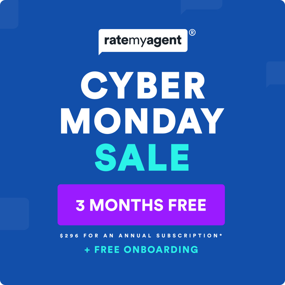 🚨 Cyber Monday Deal 🚨 12 months for $296—save 3 months’ cost + FREE Onboarding!

Boost your presence, engage clients, &amp; win more listings with automation.

👉 Claim offer: bit.ly/3Zk9LNh

#RateMyAgent #CyberMonday #Sale #RealEstate #Pro #Subscription #Agents #Realtors