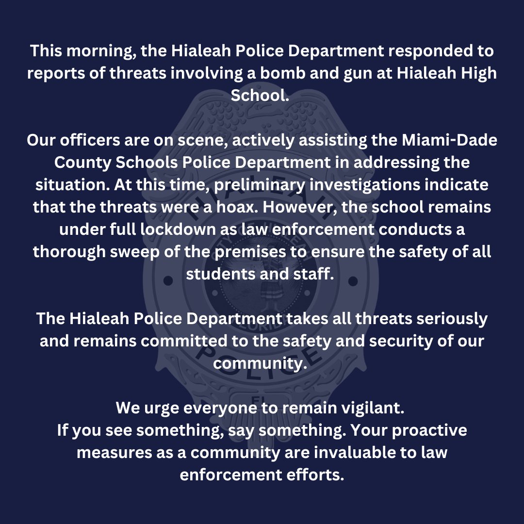 Hialeah Police Department (@policehialeah) on Twitter photo 