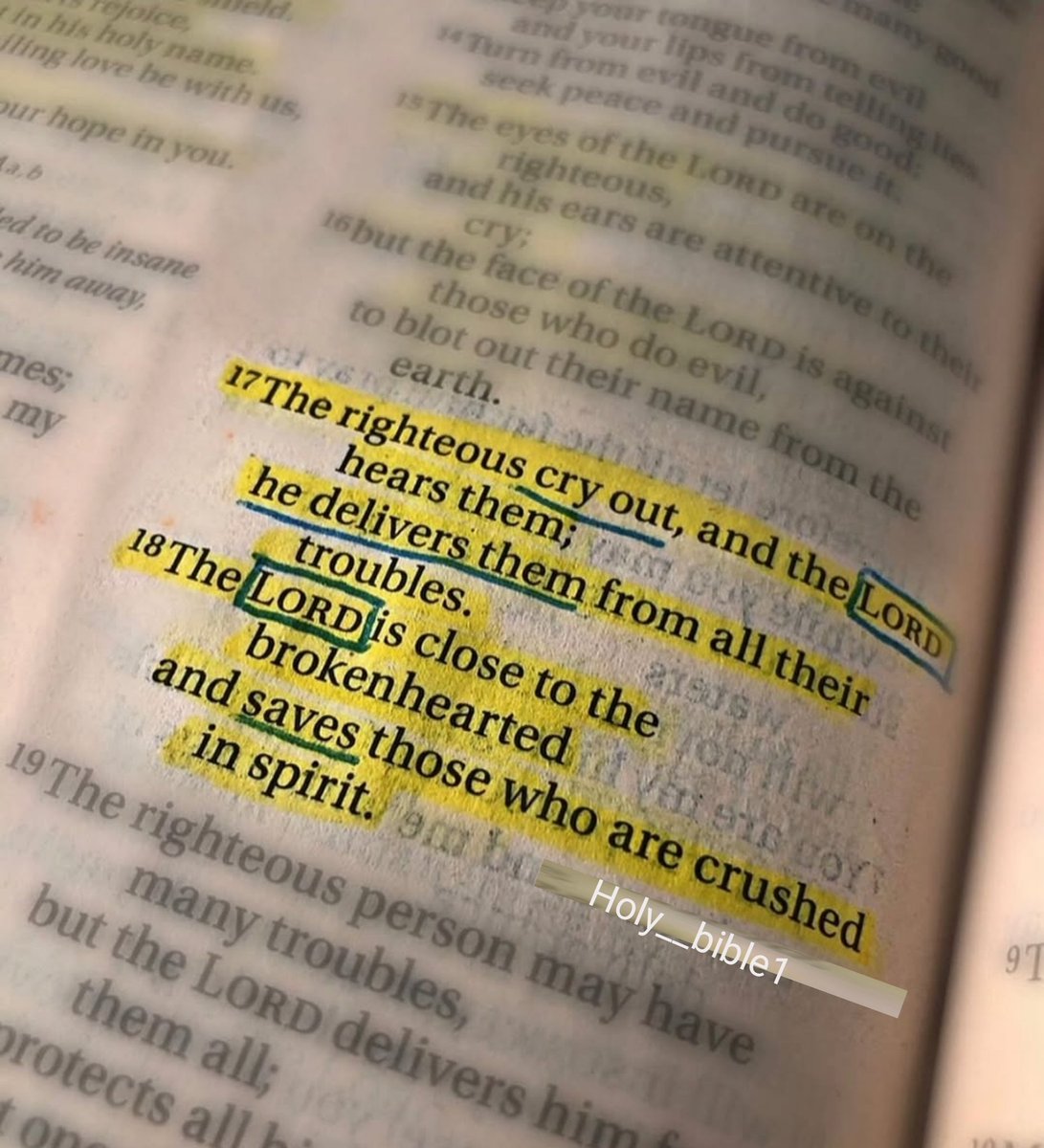 Holy__Bible1's tweet photo. -PSALM 34:17-18 https://t.co/O26NclvjOW