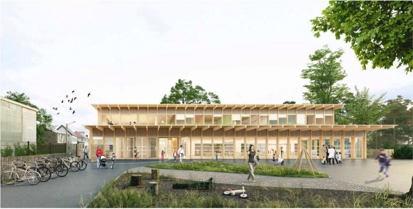 - La construction d'une nouvelle école Albert de Mun pour répondre à la hausse des effectifs dans le sud gare. Cette nouvelle école sera inclusive, et ouverte au quartier, en dehors des temps scolaires. Cette nouvelle école ouvrira en 2027.