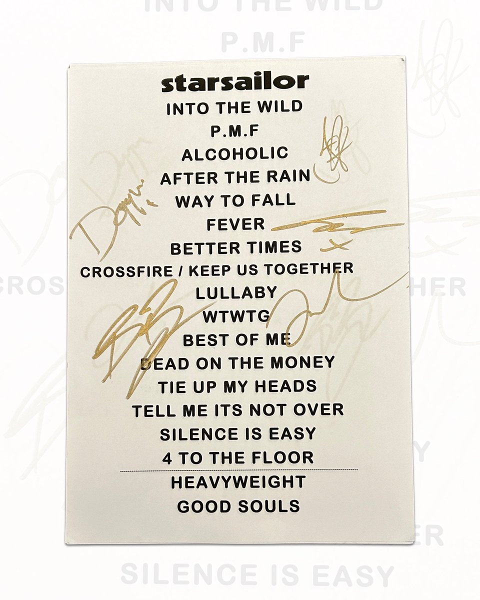 Would you like a signed 2024 setlist? 📝 

Reply in the comments with your favourite song from the Where The Wild Things Grow album before 5pm GMT on Thursday 5 December to be in with a chance!