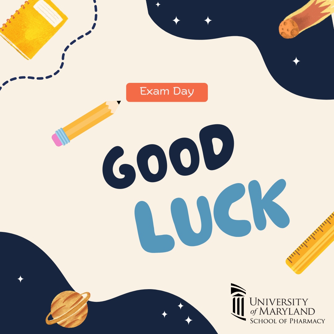 umsop's tweet photo. 🌟 Good luck to our PharmD warriors on your exams this week and next! May your answers be as on-point as your caffeine intake! ☕ You’ve got this! 🎉 Enjoy that well-deserved break afterward! 😎 #ExamWeek #FuturePharmacists #PharmDStudent #UMarylandPharmacy https://t.co/Ujf48HRwHJ