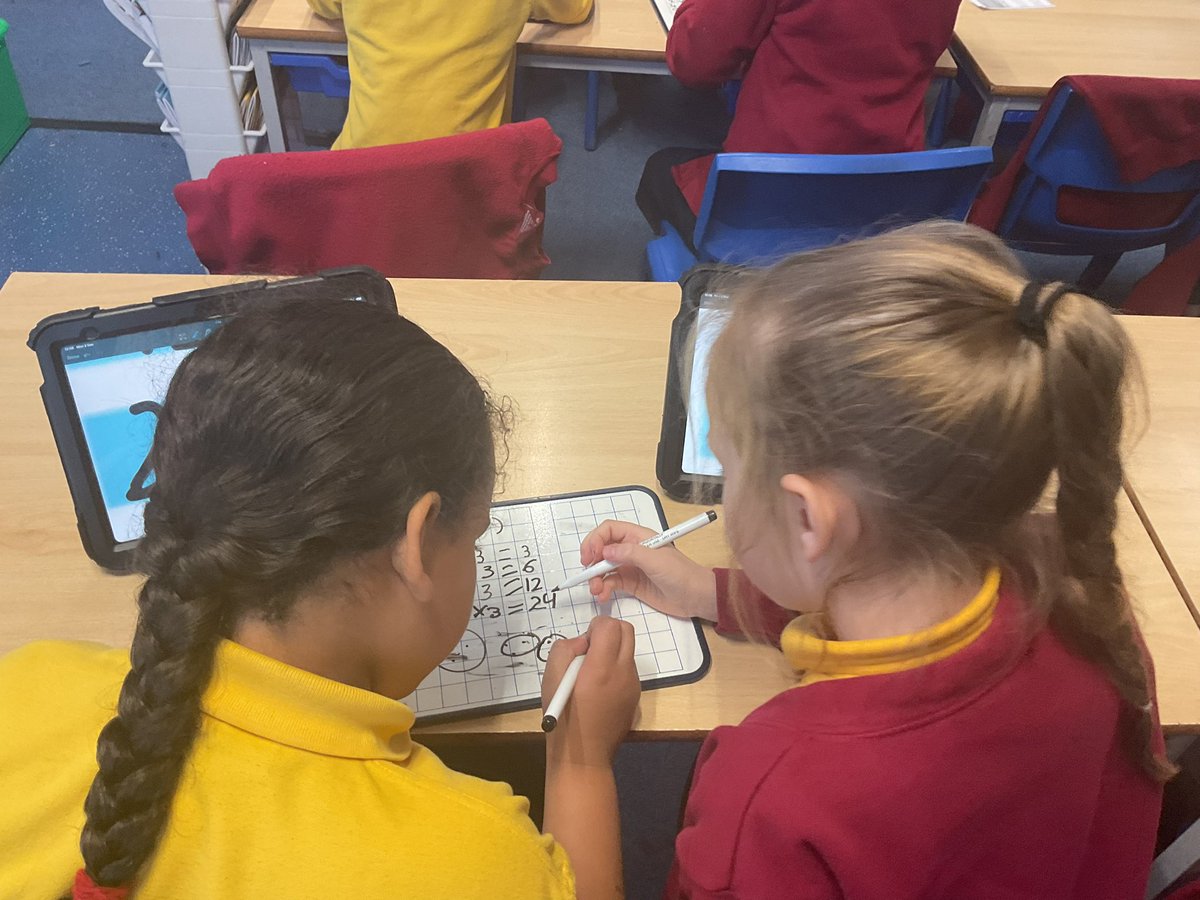 StJamesYear3's tweet photo. Follow us on our multiplication learning this week:
Weโve begun a new chapter and here we are investigating how to count the total number of muffins. Can you work out which timestable we are learning? #MNP #MathsNoProblem #Year3 @StJamesChorley https://t.co/3o5tfmyrcP