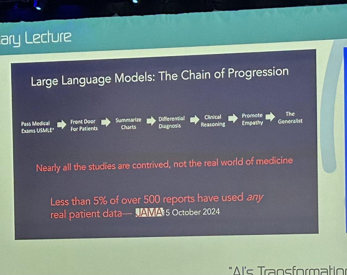 Mitva Patel (@mitvamd) on Twitter photo #RSNA24 plenary session <a href="/EricTopol/">Eric Topol</a> shares several studies where AI alone did better than physician plus AI!Why? maybe -bias against AI? Important to note these studies are contrived. Less than 5% of over 500 reports used data that was not real world medicine #RSNA24 plenary session <a href="/EricTopol/">Eric Topol</a> shares several studies where AI alone did better than physician plus AI!Why? maybe -bias against AI? Important to note these studies are contrived. Less than 5% of over 500 reports used data that was not real world medicine