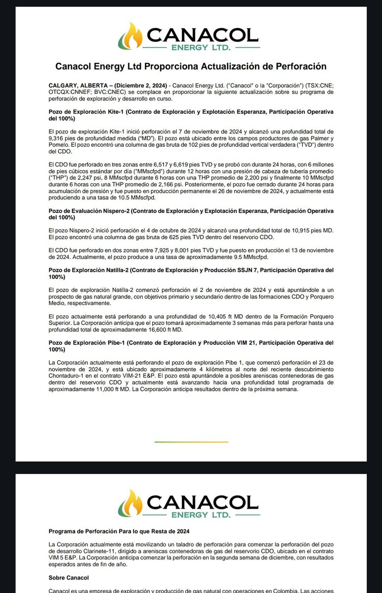 JenniferJFS's tweet photo. Información relevante #Canacol #CNCE #BVC https://t.co/DXk9kbArhA