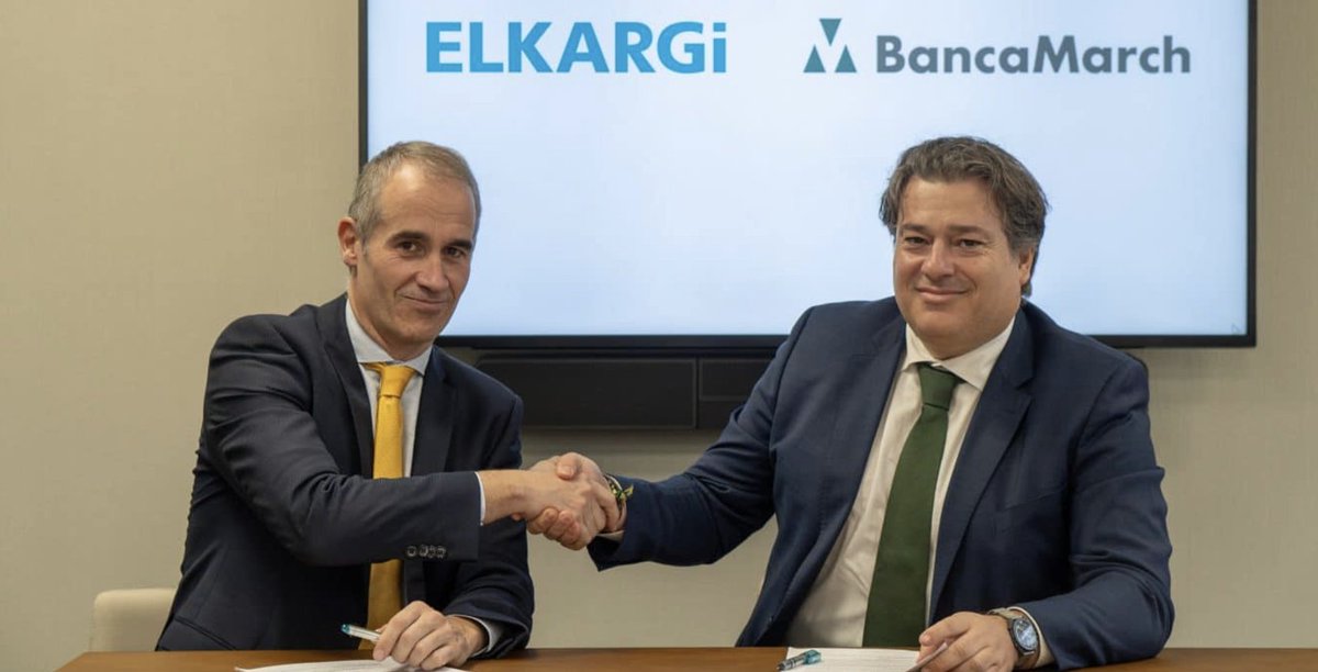 premiosAECOC's tweet photo. Elkargi y Banca March, banco especializado en banca privada y asesoramiento a empresas, han firmado un convenio de colaboración que busca mejorar la competitividad del tejido empresarial del Euskadi, Navarra, La Rioja y Aragón. 
https://t.co/fvMcz4NhOD https://t.co/tw0Blpm0VF