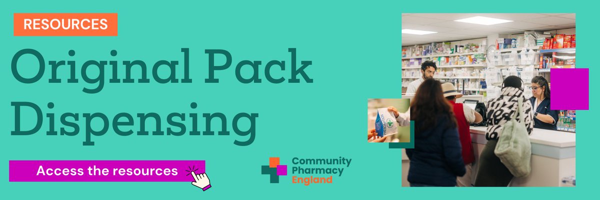 Community Pharmacy England has released a set of resources to explain the introduction of Original Pack Dispensing (OPD), including how and when it will apply.

Watch the on-demand webinar and access the resources 🔗 bit.ly/3B4F2vz