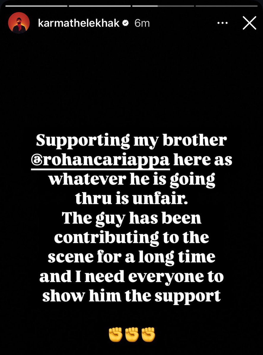 mc_SHIK_aSH_01's tweet photo. Creators thrive on honest feedback. Striking Rohan Cariappa's channel for criticism is a low blow, @MTVHustle.
Even big artists like Encore ABJ, KR$NA, Karma, Ikka,Muhfaad stand with Rohan
@RoyalEnfield, do you want your brand tied to this?
#BackOffRoyalEnfield #ShameOnMTVHUSTLE https://t.co/D3kiKmk3Uh