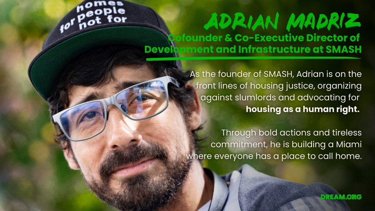 Green For All Team at Dream.Org (@greenforall) on Twitter photo “The city of Miami Beach passed a law recently that says it's illegal to set up any kind of encampment in a public space, so that essentially criminalizes being homeless,” said Adrian Madriz. 
Learn about Adrian's journey 🌿: do.dream.org/4eErNzi “The city of Miami Beach passed a law recently that says it's illegal to set up any kind of encampment in a public space, so that essentially criminalizes being homeless,” said Adrian Madriz. 
Learn about Adrian's journey 🌿: do.dream.org/4eErNzi