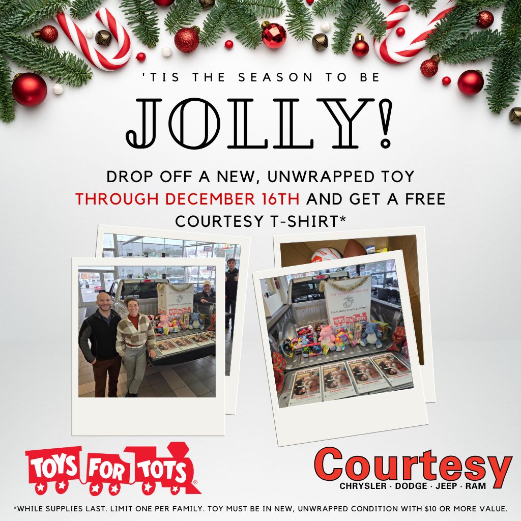 Courtesy CDJR (@courtesygr) on Twitter photo ๐โจ Look at all these toys! A HUGE thank you to everyone whoโs donated to our <a href="/ToysForTots_USA/">Toys for Tots</a> drive so far! ๐โค๏ธ
Weโre not done yetโletโs fill up the rest of that RAM 1500! Drop off a new, unwrapped toy by Dec. 16th and get a FREE Courtesy Motors T-shirt as a thank you! ๐โจ Look at all these toys! A HUGE thank you to everyone whoโs donated to our <a href="/ToysForTots_USA/">Toys for Tots</a> drive so far! ๐โค๏ธ
Weโre not done yetโletโs fill up the rest of that RAM 1500! Drop off a new, unwrapped toy by Dec. 16th and get a FREE Courtesy Motors T-shirt as a thank you!
