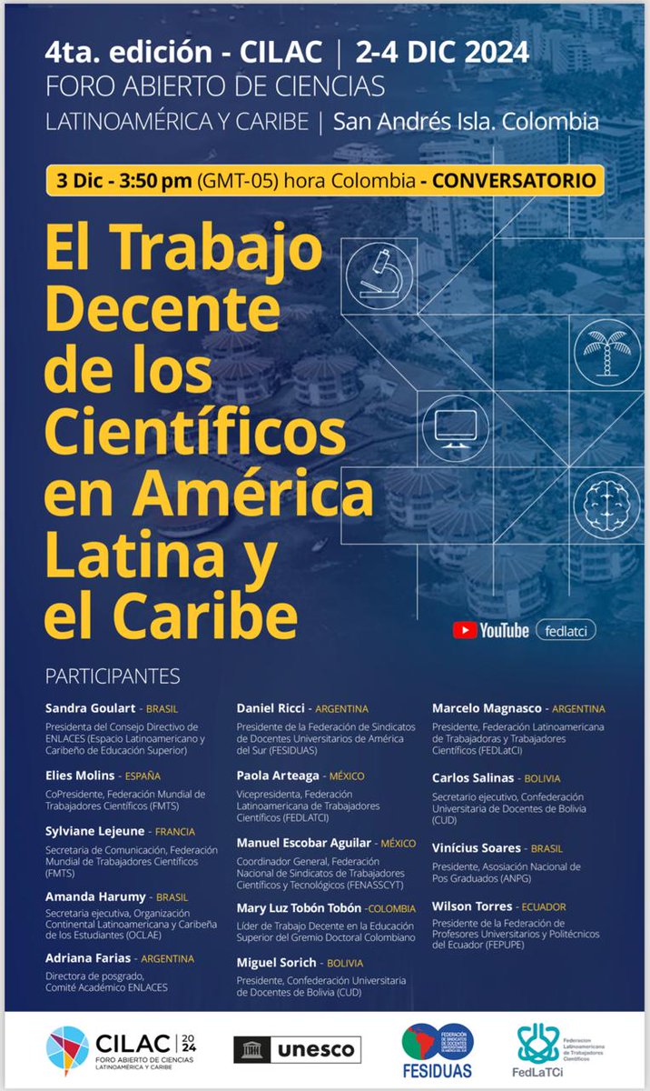 JosefinaLVaca (@josefinalvaca) on Twitter photo 4ta Edición Foro Abierto de Ciencias de América Latina y el Caribe
<a href="/ForoCILAC/">Foro CILAC</a>
<a href="/riccifedun/">Daniel Ricci</a>
<a href="/MagnascoMarcelo/">Marcelo Gonzalez Magnasco</a>
<a href="/mesa_cytec/">MesaFederalxCyT</a> 4ta Edición Foro Abierto de Ciencias de América Latina y el Caribe
<a href="/ForoCILAC/">Foro CILAC</a>
<a href="/riccifedun/">Daniel Ricci</a>
<a href="/MagnascoMarcelo/">Marcelo Gonzalez Magnasco</a>
<a href="/mesa_cytec/">MesaFederalxCyT</a>