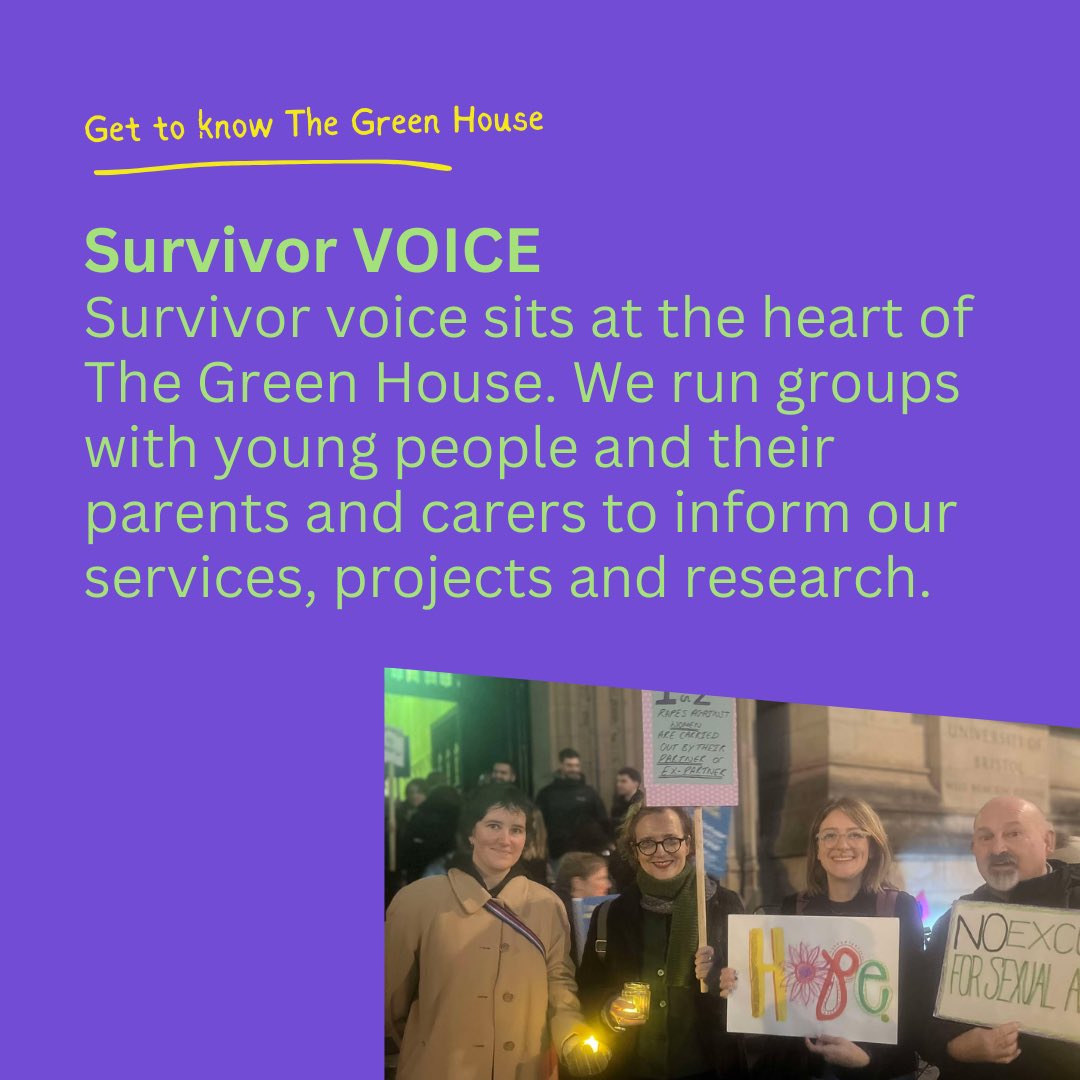 Get to know The Green House. As part of #16DaysOfActivism we are working with other organisations in Bristol to highlight those who are working to end violence against women and girls. Today we are sharing information on the support we offer. #NoExcuse