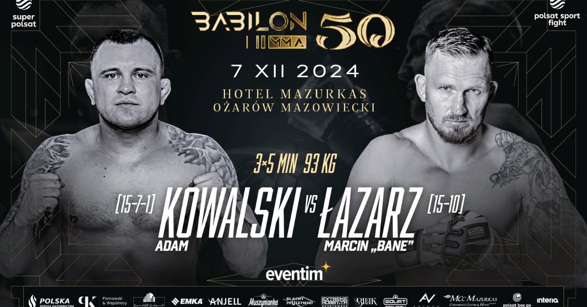 Kowalski vs Łazarz 3 na Babilon MMA 50. „Bane” chce zgotować piekło rywalowi: „To będzie trzęsienie ziemi w klatce!” | inthecage.pl/kowalski-vs-la…