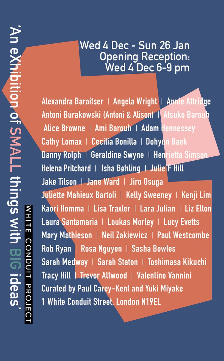 Opens this Wednesday 6 - 9. 
1 White Conduit Street, London N1 9EL