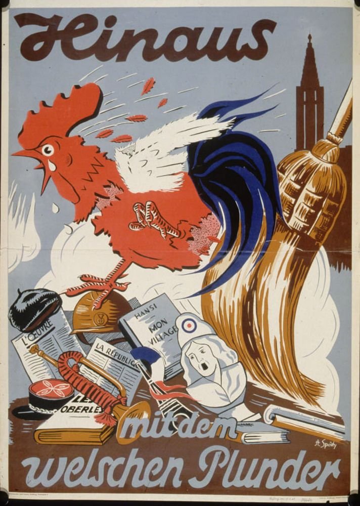 An #Interesting #propaganda #poster from 1940. It demonstrates, and reinforces the wider narrative of the time, how #Alsace was viewed by the Germans.