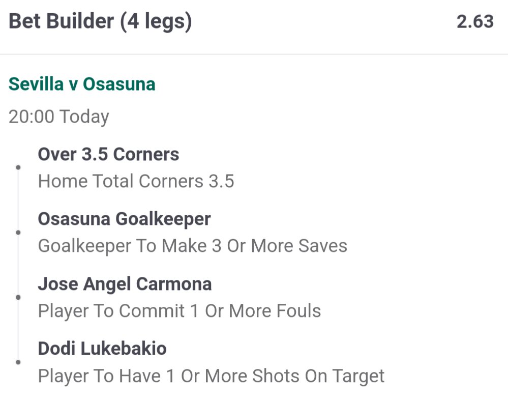 OddsOracleBets's tweet image. ⚽ Monday Bet Builders 

⏳ First KO: 19:45 BST

1u stake
👉 Roma v Atlanta @ 2.95
👉 Sevilla v Osasuna @ 2.63

0.5u stake
🔥 Combined @ 7.61