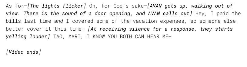 _akaikali_'s tweet photo. OC STUFF!!! out of context moments from my found footage transcript horror story that makes me forget this is meant to be horror hehehe
+
#oc #VoidFiles #VF #akalimist https://t.co/Zycyf3LfZ5