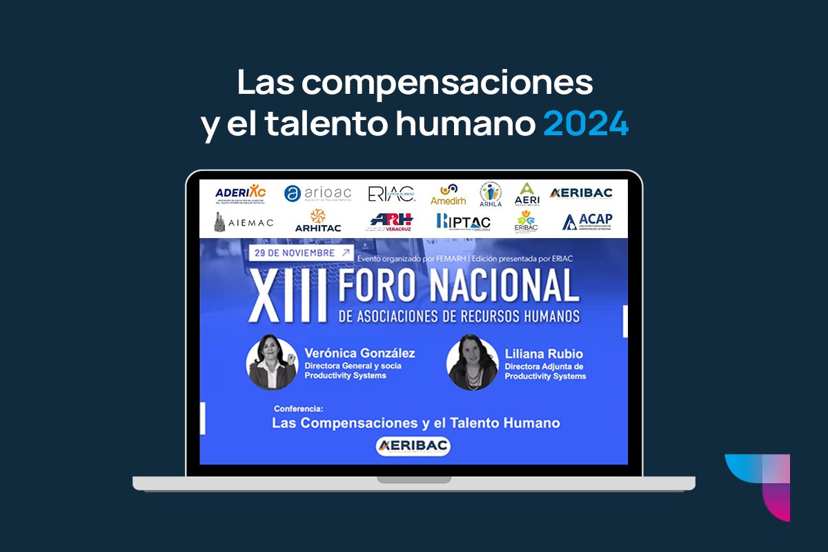 ProductivitySys's tweet image. Un honor haber sido parte del XIII Foro Nacional de Asociaciones de Recursos Humanos en México, el pasado 29 de noviembre. Agradecemos profundamente la invitación de @aeribac_bajio para compartir su experiencia en la conferencia "Las compensaciones y el talento humano 2024.