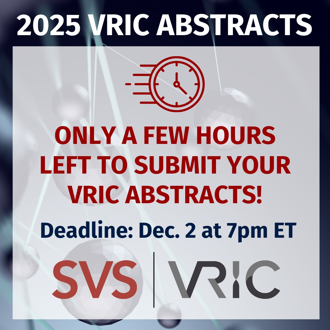 ⌛You only have a few hours left! ⌛ Submit your #VRIC25 Abstracts TODAY by 7 pm ET: vascular.org/vascular-speci…