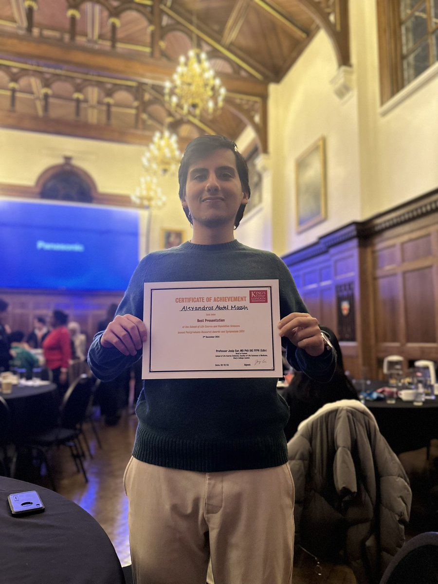 pshangaris's tweet image. I am incredibly proud of my PhD student, Alexandros Abdel Massih, for winning the 🏆 Best Oral Presentation Prize at the School of Life Course and Population Sciences Annual Postgraduate Research Awards and Symposium 2024 🎓. His presentation, “Prenatal Gene Editing Tools for…