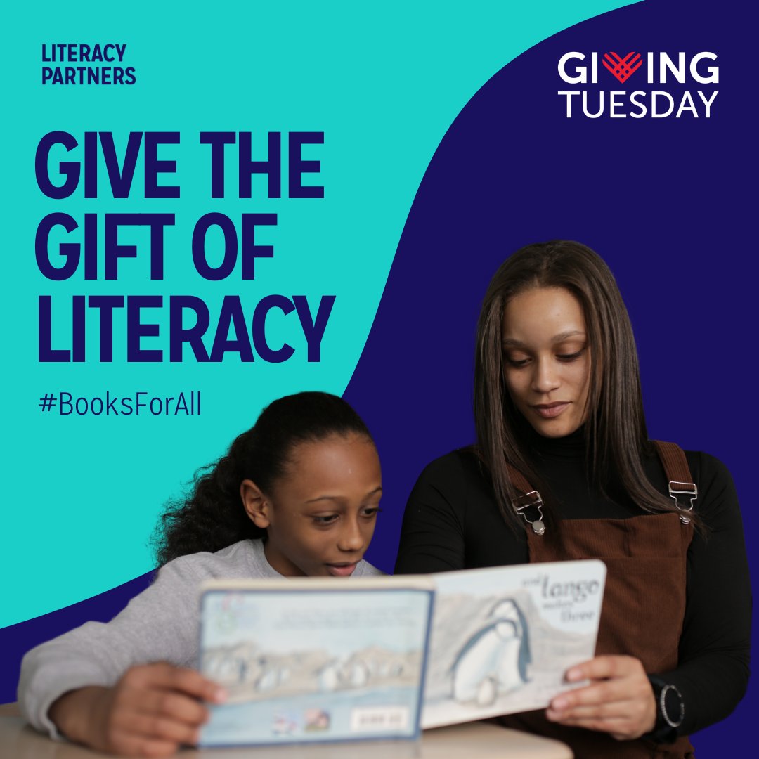 #GivingTuesday is tomorrow! I've recently gotten involved with #LiteracyPartners.  Join me to make a lasting impact and give the gift of literacy to parents/caregivers and their children. #GivingTuesday, #GiveToLiteracy, #BooksForAll
#LiteracyPartners, #LitPartners
#literacy