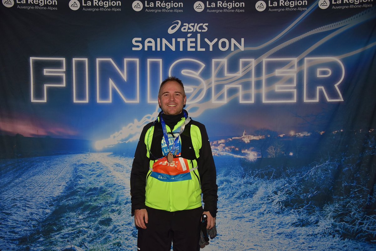 Qui l'eut cru?
Finisher de la SaintExpress, 45km, 900D+, en 6h11. Très heureux d'avoir réussi ce challenge et belle aventure, à faire en courant ou en encourageant. Joyeux 70 ans #saintelyon