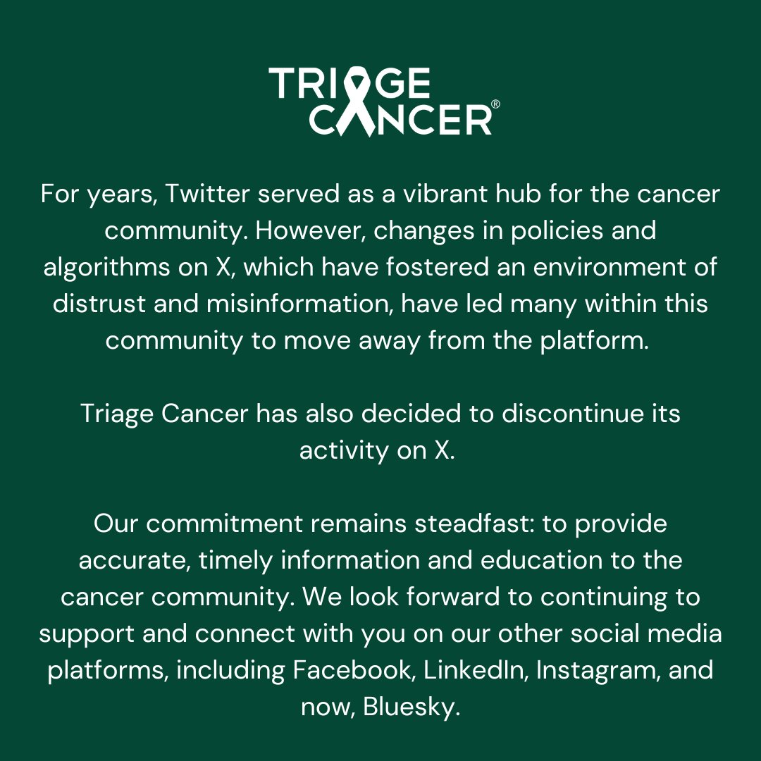 Triage Cancer (@triagecancer) on Twitter photo Thank you for your support.
Facebook: loom.ly/2h-Greg
Instagram: loom.ly/CabGRDw
LinkedIn: loom.ly/fKVo8K4
Bluesky: loom.ly/nJwfpzY
#beyonddiagnosis #cancer Thank you for your support.
Facebook: loom.ly/2h-Greg
Instagram: loom.ly/CabGRDw
LinkedIn: loom.ly/fKVo8K4
Bluesky: loom.ly/nJwfpzY
#beyonddiagnosis #cancer