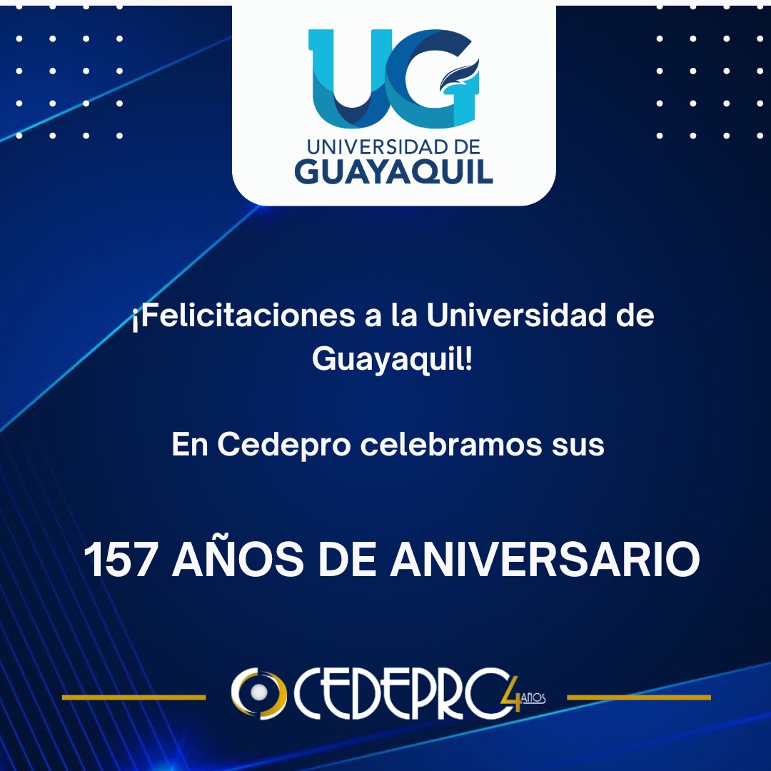 CedeproEcuador's tweet photo. 🏛️¡Felicitaciones a la Universidad de Guayaquil!

En Cedepro celebramos sus 157 años de aniversario, reconociendo su destacada trayectoria en la formación de profesionales que han transformado el desarrollo de Ecuador. 🇪🇨📚

#157AñosDeExcelencia 🌟 #EducaciónSuperior https://t.co/UynaRYThEk