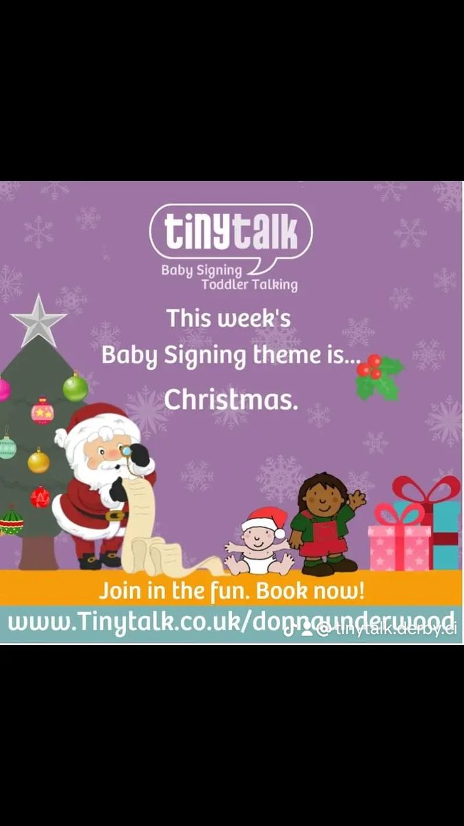 DoBobonna's tweet image. Join us for all the signs you'll need over Christmas when there's so much to see and say! Find your nearest class at Tinytalk.co.uk
#TinyTalk #babysigning #earlylearning #christmas2024 #trysomethingnew #PerfectGift #communication #cleverbaby #skillsforlife #ItReallyWorks