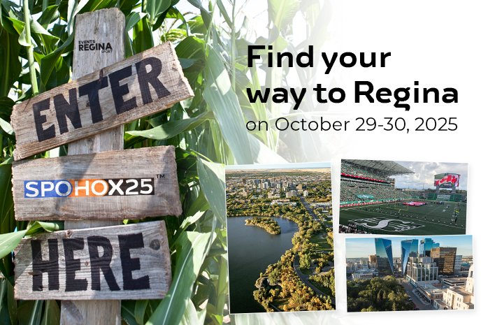 It's time to start filling up your 2025 calendar.📆
Don't forget to add Regina on October 29 and 30, 2025 for the 3rd edition of Spo Ho Xperience™!
The Queen City is ready to shine and we are looking forward to some prairie hospitality at SPOHOX25™!
#SpoHoX25 #SportHosting