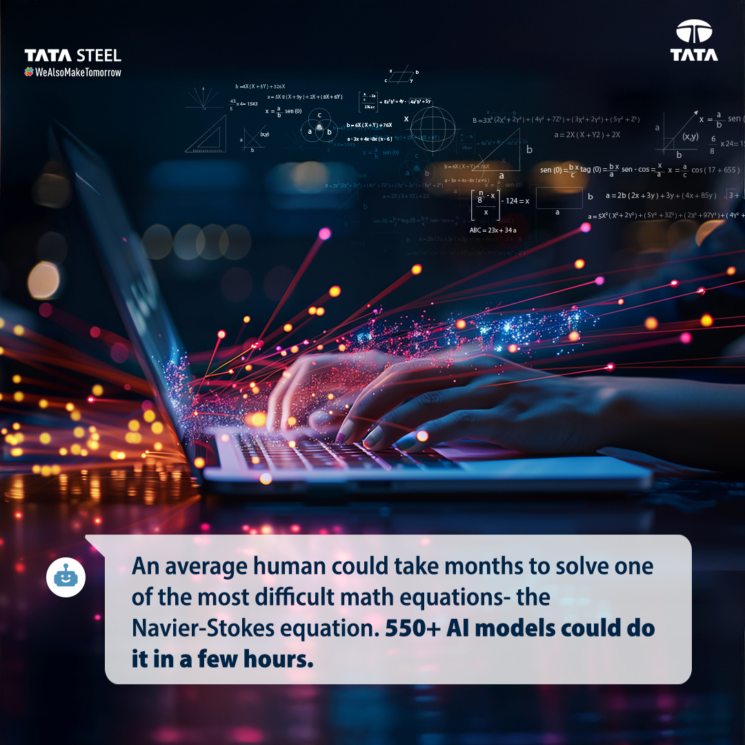 TataSteelLtd's tweet photo. From optimising transportation routes to pre-empting equipment failures, we at #TataSteel have been implementing Industry 4.0 technologies across the board, with the power of AI.

Here's a simplified version of the impact we bring to India's growth.

#WeAlsoMakeTomorrow #ThatsHowWeAreMakingTomorrow