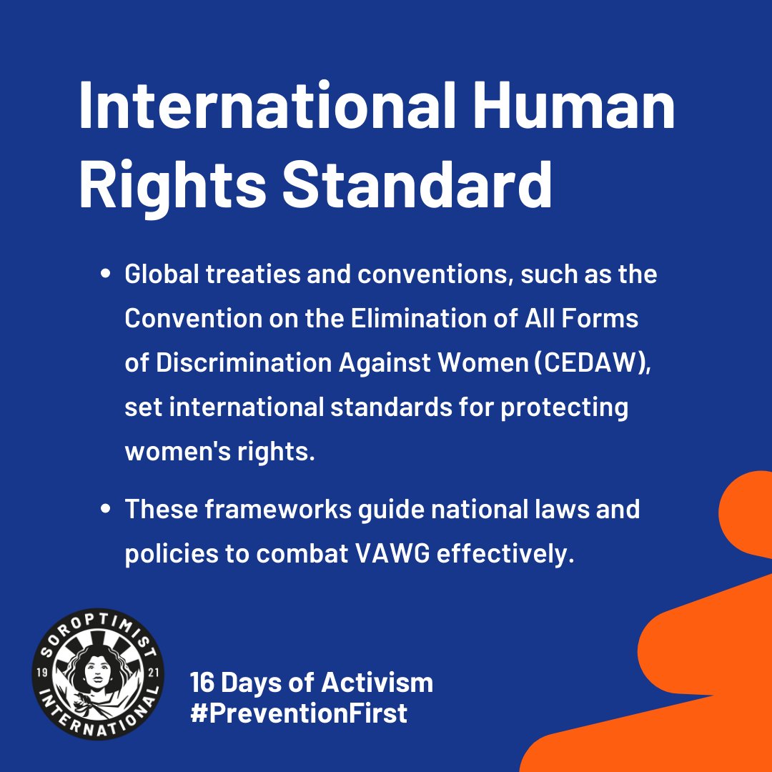 SoroptiTweet's tweet photo. Every woman and girl has the right to live free from violence. Legal protections such as restraining orders and protective custody are vital for preventing further abuse. Access to justice and international human rights standards are crucial. #16Days #PreventionFirst https://t.co/MfjTFT9SPA
