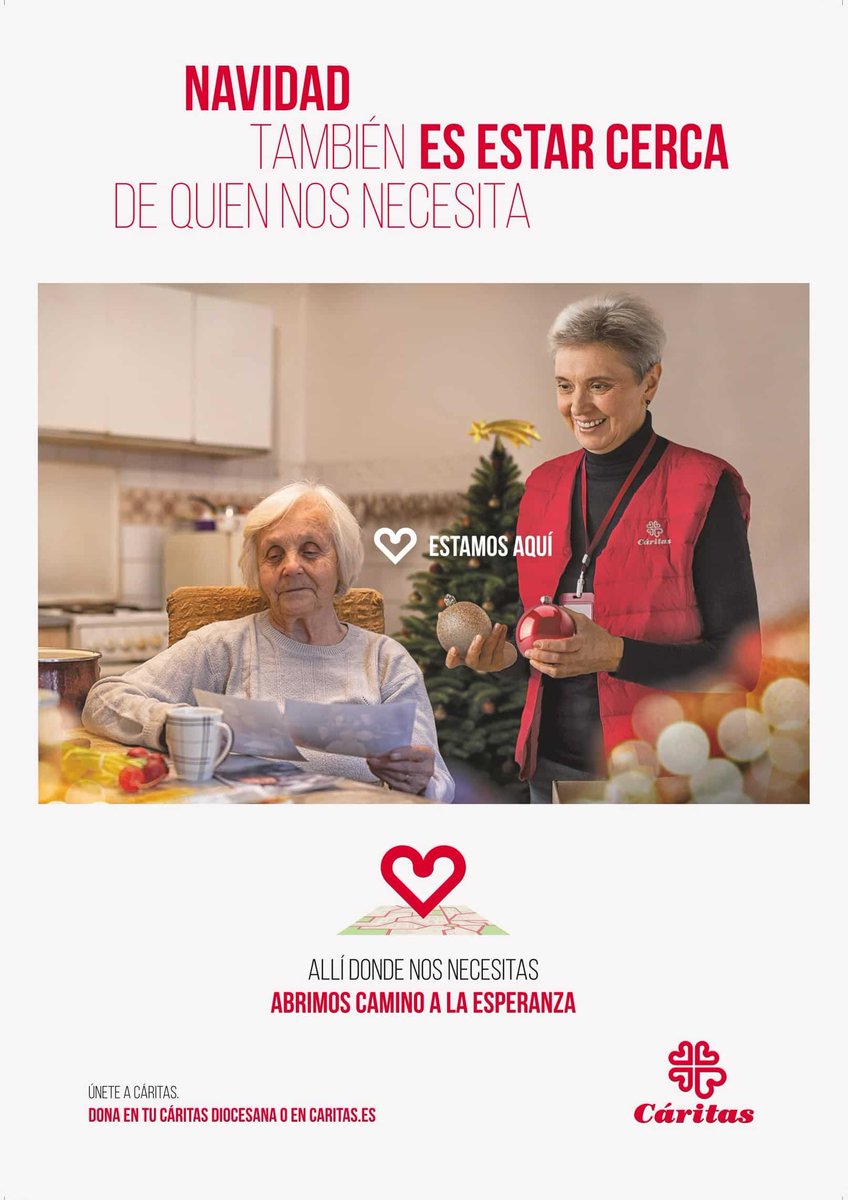 ⭐️“Navidad también es estar cerca de quien nos necesita”

⭐️Cuando expresamos cercanía y cuidado a quienes más lo necesitan, hacemos posible el milagro de la Navidad.

En Navidad #AbrimosCaminoALaEsperanza

📲caritas.es/noticias/carit…