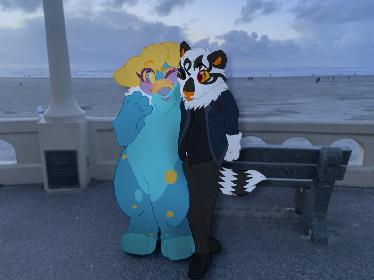 KittyCocoa69's tweet photo. Art draw over of my fursuits Tweety and Kovu, turned out so cute💛💙🧡 https://t.co/RXGTkyD3VO
