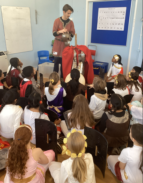 Year 4 are enjoying a fantastic Romans day, led by the brilliant team from <a href="/Ufton_Court/">Ufton Court</a>