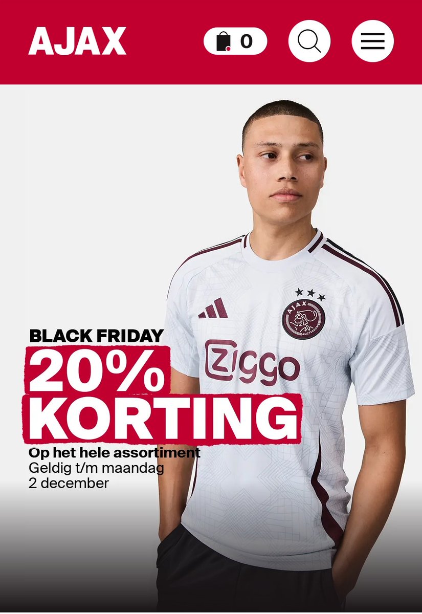 LuukWilms's tweet photo. Laatste kans! Mooie korting op Gaaei, Tahirovic, Rasmussen, enz... #ajax #blackfriday @PantelicPodcast @pakschaalpodcas https://t.co/RWxljgLXf3