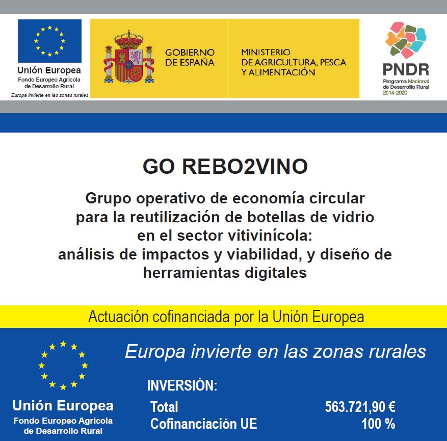 <a href="/FEV_Vino/">FEV</a> <a href="/vinitechsifel/">vinitech-sifel 🍇🍷🏺🇨🇵</a> <a href="/minsaitbyindra/">Minsait</a> <a href="/VeralliaE/">Verallia Spain</a> <a href="/GByass/">Gonzalez Byass</a> <a href="/familiatorres/">Familia Torres</a> <a href="/ecovidrio/">Ecovidrio 🌍</a> <a href="/UNESCOChairESCI/">UNESCO Chair ESCI-UPF</a> <a href="/articai_es/">artica+i</a> <a href="/AECOC_ES/">AECOC</a> El proyecto <a href="/rebo2vino/">GO Rebo2vino</a> cuenta con una inversión total del proyecto 563.721,90 euros financiado por la Unión Europea al 100%, con fondos procedentes del Instrumento de Recuperación Europeo (EU Next Generation)