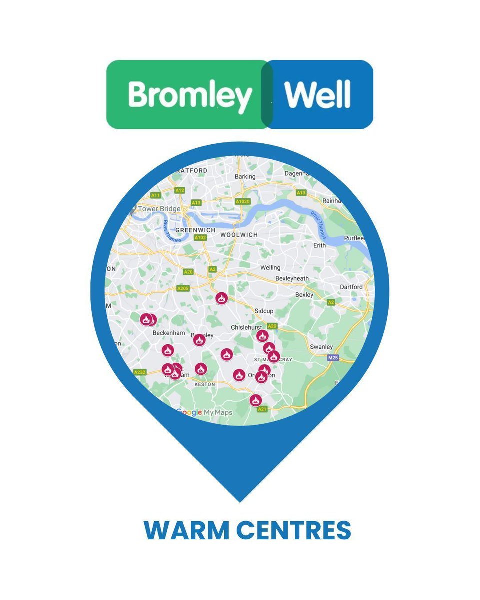 Bromley Mencap (@bromleymencap) on Twitter photo With the temperatures set to drop again, <a href="/BromleyWell/">Bromley Well</a> has created a map of "Warm Centres" across the borough. These are places offering a warm welcome, company, hot drinks & food.
The map is available on their website and is updated regularly ➡ buff.ly/4hDNWR6 With the temperatures set to drop again, <a href="/BromleyWell/">Bromley Well</a> has created a map of "Warm Centres" across the borough. These are places offering a warm welcome, company, hot drinks & food.
The map is available on their website and is updated regularly ➡ buff.ly/4hDNWR6