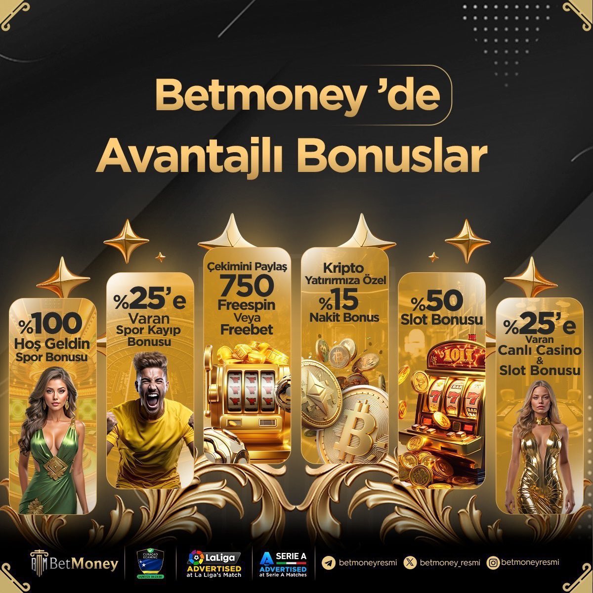 🎁 BetMoney'in Çok Kazandıran ve Sevilen Bonuslarıyla Sende Heyecana Ortak Ol!

🎰 Birbirinden Avantajlı Bonuslar ve Sınırsız Kazanç!

🚀 Dünyanın ve Türkiye'nin Lisanslı En Güvenilir Bahis ve Casino Sitesi!

#BetMoney #KazananlarınYanında