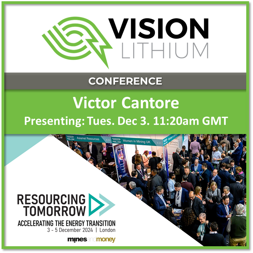 visionlithium1's tweet photo. Vision Lithium presenting at Resourcing Tomorrow, London.

Presenter: Victor Cantore

Tues. Dec 3. 11:20am GMT

$VLI #resourcingtomorrow #minesandmoneylondon https://t.co/TEGHGvOmLK
