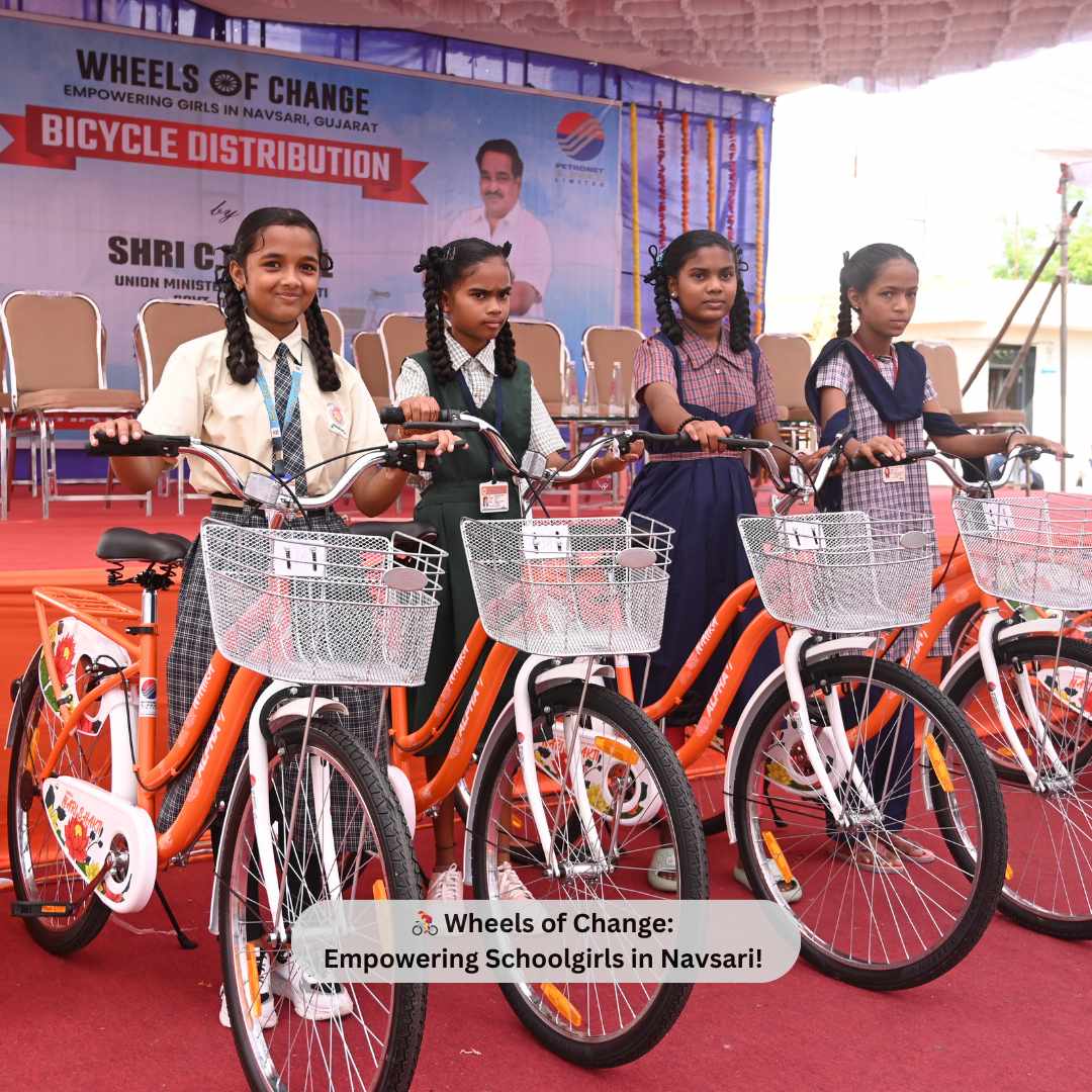 trrayaam's tweet photo. We are honored to be part of the "Wheels of Change" Cycle Distribution Program for girls in rural Navsari. This initiative empowers girls with better access to education, greater independence, improved health, and the confidence they gain by cycling to school. https://t.co/eiUc577BYj