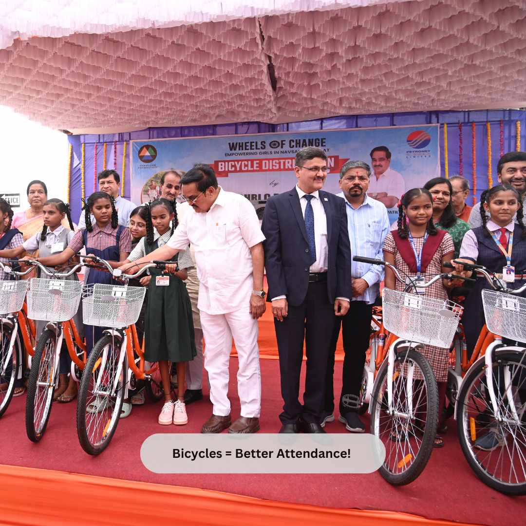 trrayaam's tweet photo. We are honored to be part of the "Wheels of Change" Cycle Distribution Program for girls in rural Navsari. This initiative empowers girls with better access to education, greater independence, improved health, and the confidence they gain by cycling to school. https://t.co/eiUc577BYj