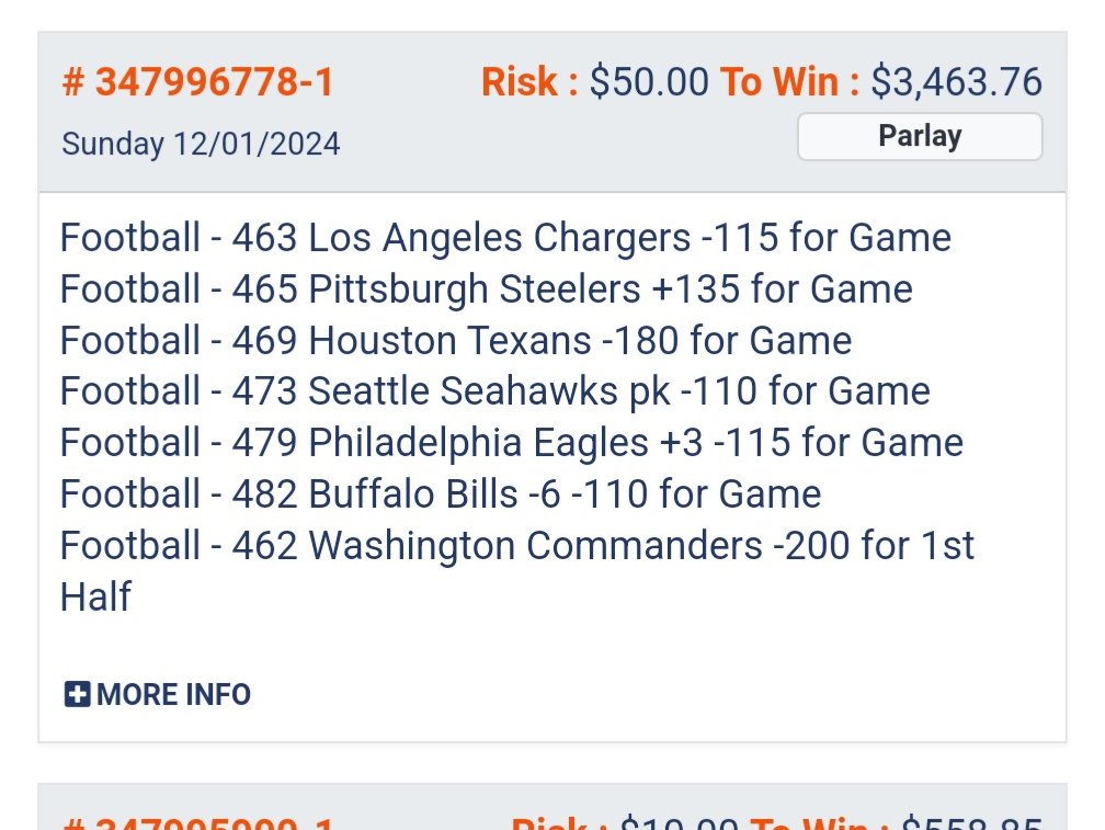 Marley_Bets's tweet photo. Great day at the office yesterday follow ya boy follow @Brothas_N_Bets and JOIN THE DISCORD for the VIP PLAYS #CappersCap #NFL #BestBets https://t.co/Ks2foS1oCu