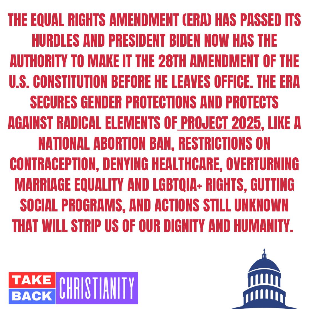 It’s time to publish the ERA!

#eranow #equalrights #takebackchristianity