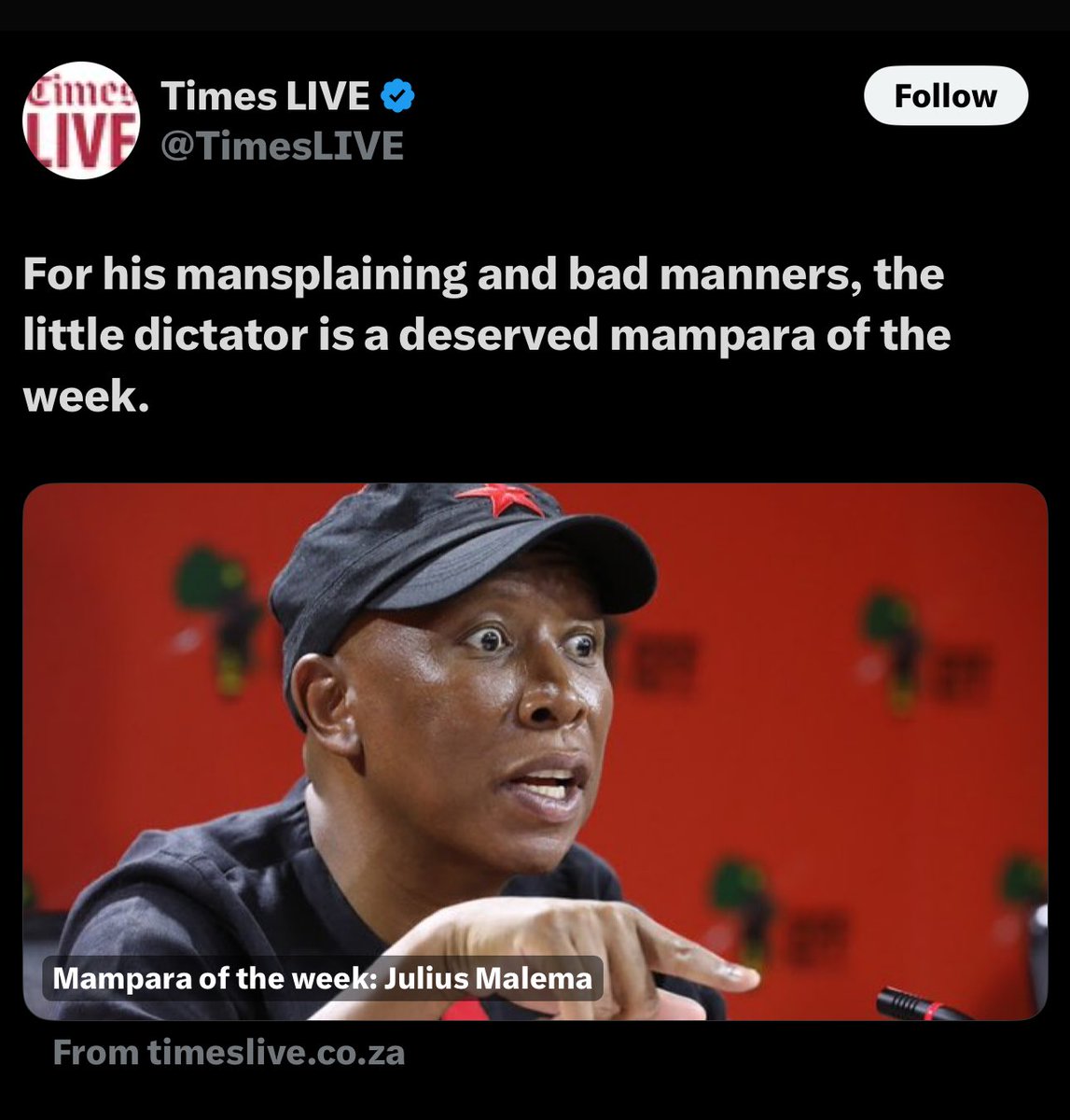 i_am_innock's tweet photo. @Albert_5638 @Julius_S_Malema He is keeping himself out of power. He worked with the WMC to fight Zuma, but Zuma is standing tall today. Yena, the media that used him, is turning against him  today. 

Karma is a bitch indeed. https://t.co/T70qwPLHtI