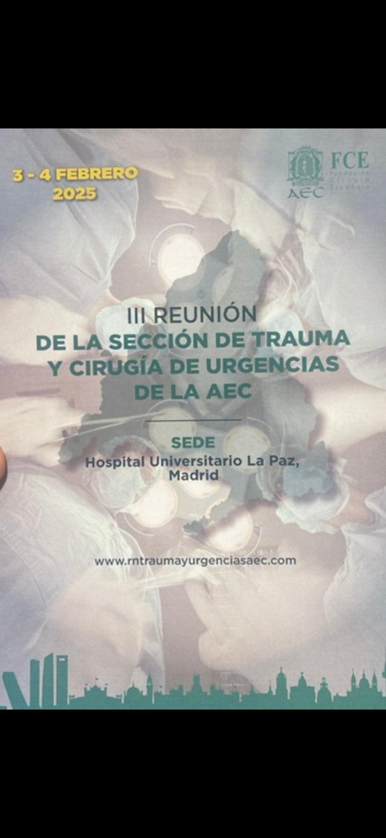 AECUrg (@stcuaec) on Twitter photo 🔈🔈📬 Atención🔔
Ampliado el plazo de envío de comunicaciones hasta el 9 de Diciembre‼️
Aún estás a tiempo💻🔥
<a href="/NisaFrancisca/">Francisca García-Moreno Nisa</a> <a href="/FelipePareja67/">Felipe Pareja 🇪🇸</a> <a href="/CiruUrgDonosti/">Cirugia Urgencias Donosti</a> <a href="/Curro_Blanco/">Curro Blanco</a> <a href="/olga_blasco/">Olga Blasco</a> <a href="/JTraumAcuteSurg/">Journal of Trauma and Acute Care Surgery</a> <a href="/RFarr15/">R. Farré</a> <a href="/vir_dur/">Virginia Durán</a> <a href="/ireysimo/">Ignacio Rey Simó</a> <a href="/SCatCir/">Societat Catalana de Cirurgia</a> <a href="/estesonline/">European Society for Trauma & Emergency Surgery</a> <a href="/me4_so/">SoMe4Surgery</a> <a href="/Me4Trauma/">SoMe4Trauma</a> 🔈🔈📬 Atención🔔
Ampliado el plazo de envío de comunicaciones hasta el 9 de Diciembre‼️
Aún estás a tiempo💻🔥
<a href="/NisaFrancisca/">Francisca García-Moreno Nisa</a> <a href="/FelipePareja67/">Felipe Pareja 🇪🇸</a> <a href="/CiruUrgDonosti/">Cirugia Urgencias Donosti</a> <a href="/Curro_Blanco/">Curro Blanco</a> <a href="/olga_blasco/">Olga Blasco</a> <a href="/JTraumAcuteSurg/">Journal of Trauma and Acute Care Surgery</a> <a href="/RFarr15/">R. Farré</a> <a href="/vir_dur/">Virginia Durán</a> <a href="/ireysimo/">Ignacio Rey Simó</a> <a href="/SCatCir/">Societat Catalana de Cirurgia</a> <a href="/estesonline/">European Society for Trauma & Emergency Surgery</a> <a href="/me4_so/">SoMe4Surgery</a> <a href="/Me4Trauma/">SoMe4Trauma</a>