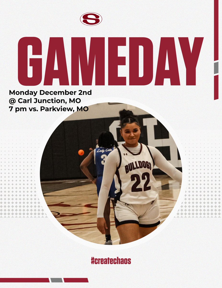 Our first December GAME DAY is here!  We will travel to Carl Junction to take on Parkview, MO at 7 pm.  Go Reddogs! #createchaos