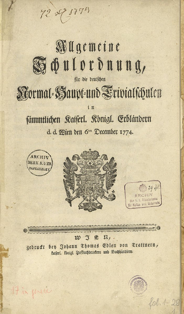 Vor 250 Jahren ordnete Maria Theresia mit der „Allgemeinen Schulordnung“ die Unterrichtspflicht für Kinder „beyderley Geschlechts“ an. Ein Meilenstein des österreichischen Bildungswesens.

#ArchivaleDesMonats Dezember 2024
 oesta.gv.at/veroeffentlich…