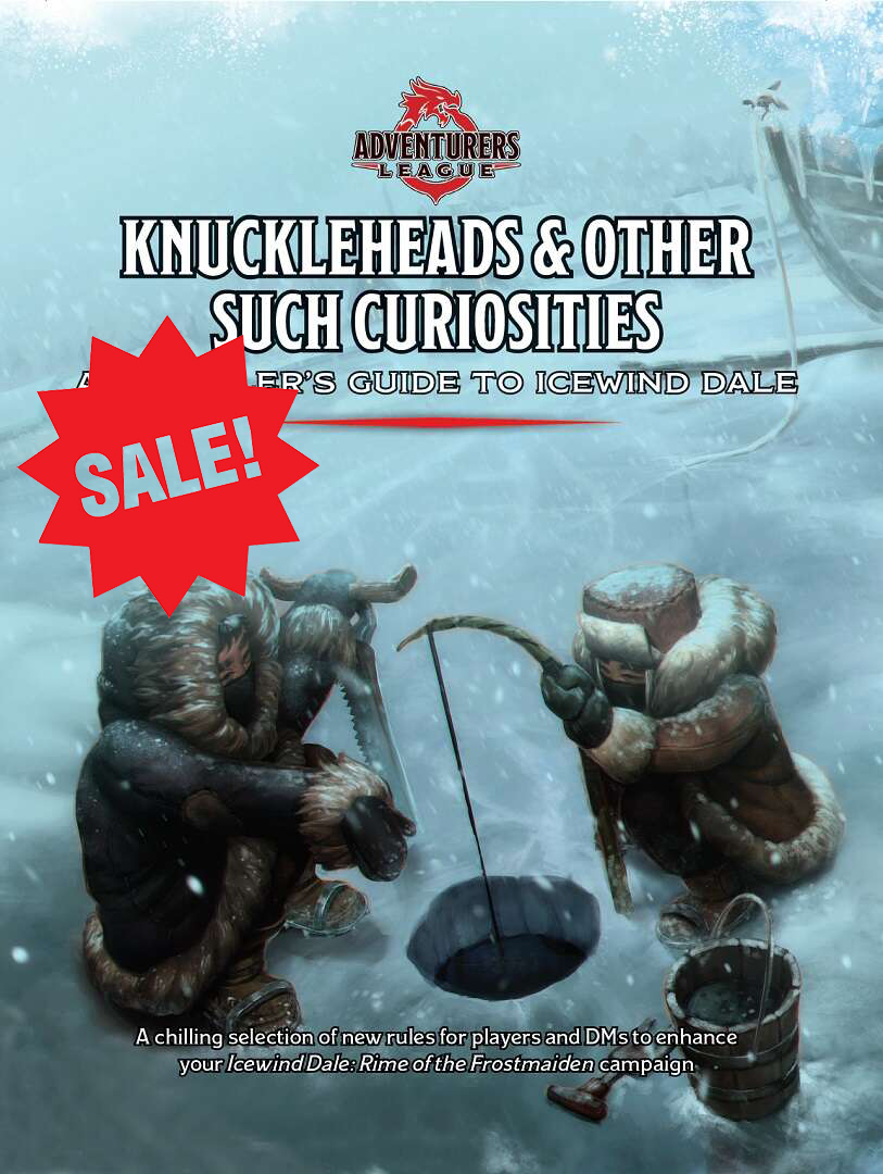 Skerrit7h3green's tweet image. Celebrate Cyber Monday with DDAL00-13 Knuckleheads &amp;amp; Other Such Curiosities: A Travelers’ Guide to Icewind Dale, 80% off today only! 

dmsguild.com/featured.php?p…

#cybermonday #dmsguild #dnd @dms_guild